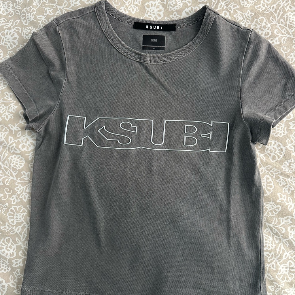 Ksubi Gray Short Sleeve Logo Tee